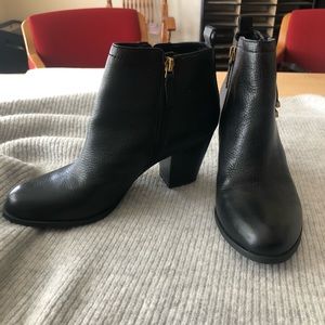 Black Leather Booties